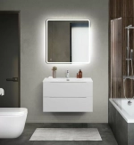 Тумба с раковиной BelBagno MARINO-CER-MINI-800-2C-SO-BO-P Bianco Opaco