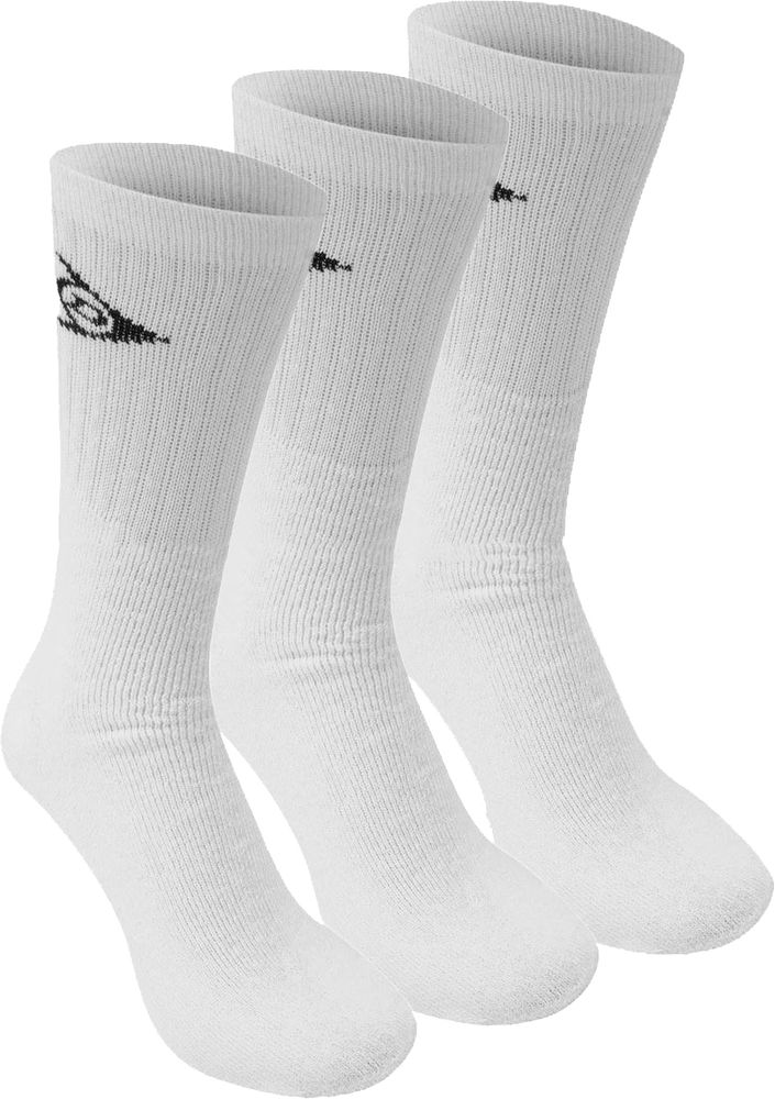 Носки теннисные Dunlop Mens Crew Sock 3P - white