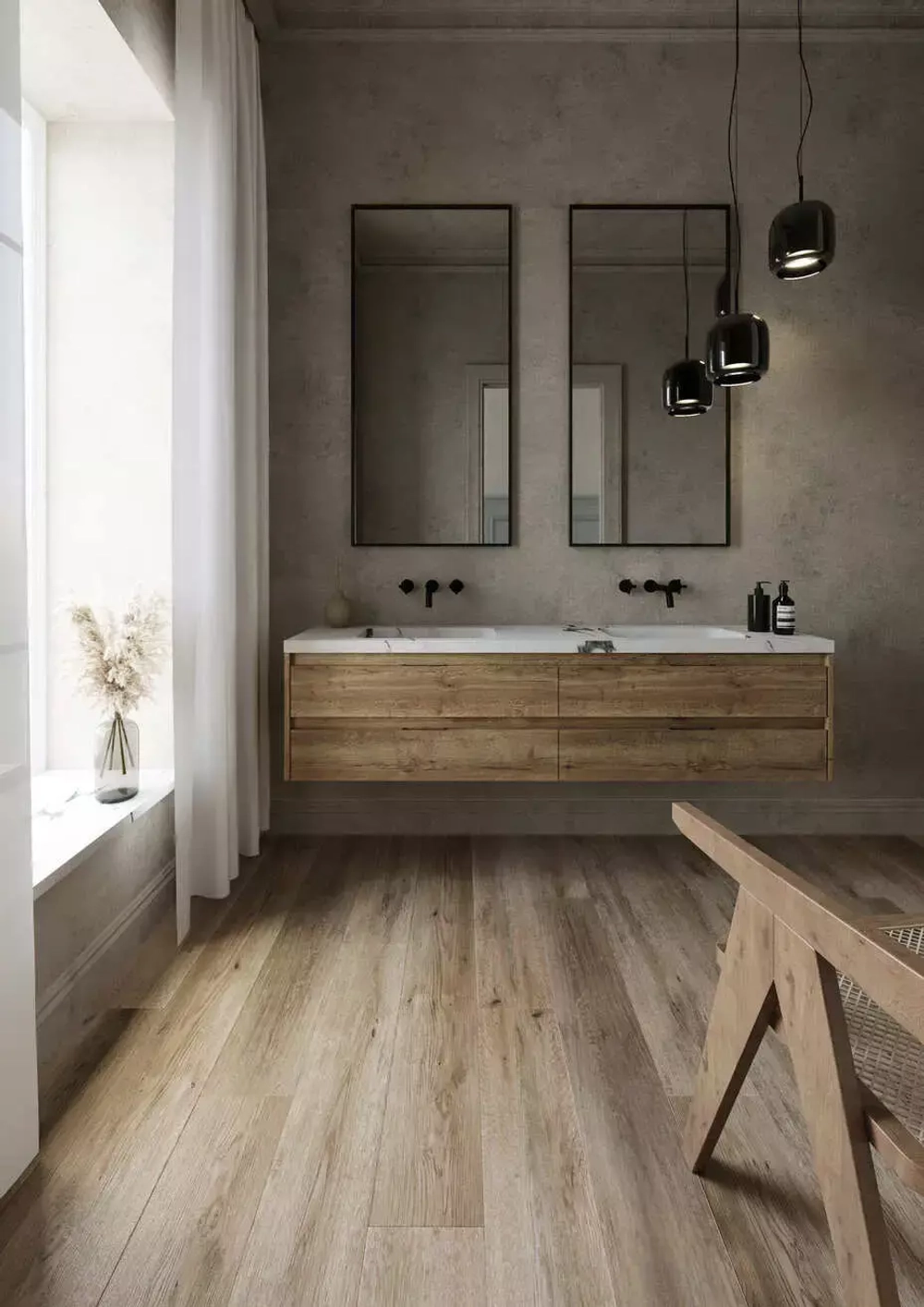 Кварц-винил SPC AlixFloor City Line 5 мм Дуб Вельвет Коричневый 2.009 м2