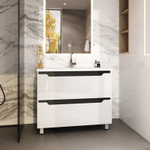 Тумба напольная SANITEKO "Рубин" под COMO 70, 2 ящика, белый глянец