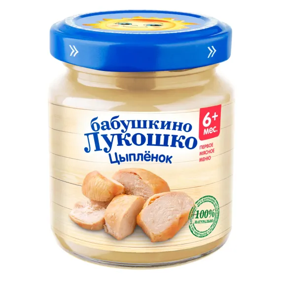 Пюре Бабушкино лукошко цыпленок с 6 мес+ 100 г