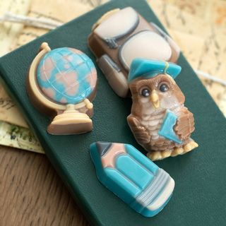 Школьный набор мини пластиковая форма для мыла 4 шт на листе