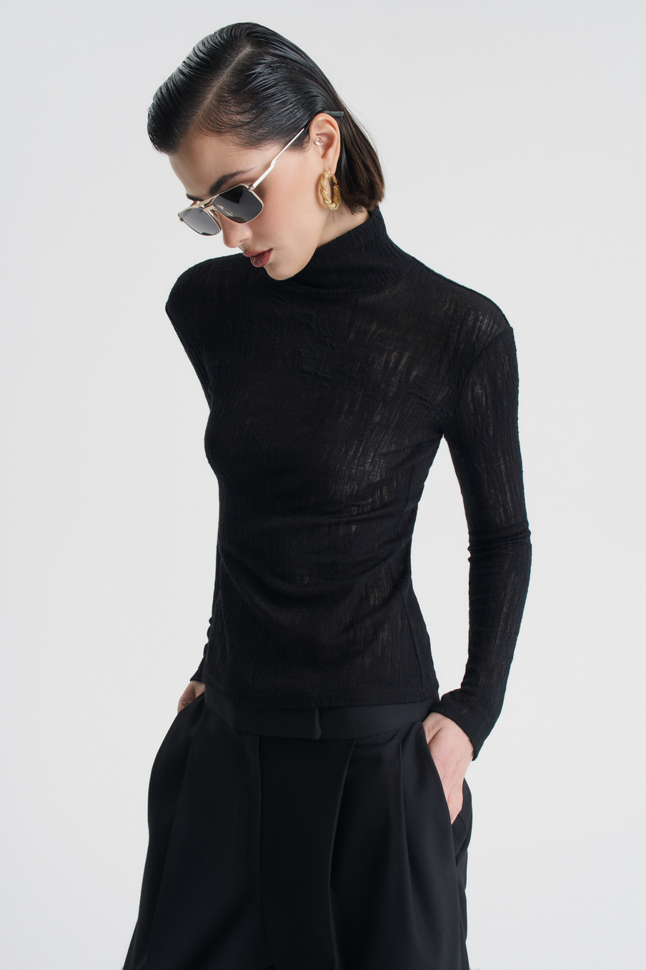 Водолазка из фактурной шерсти