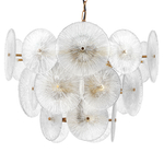 799083 Люстра RETRO 8х8W (led) E14 ЛАТУНЬ/ПРОЗРАЧНЫ