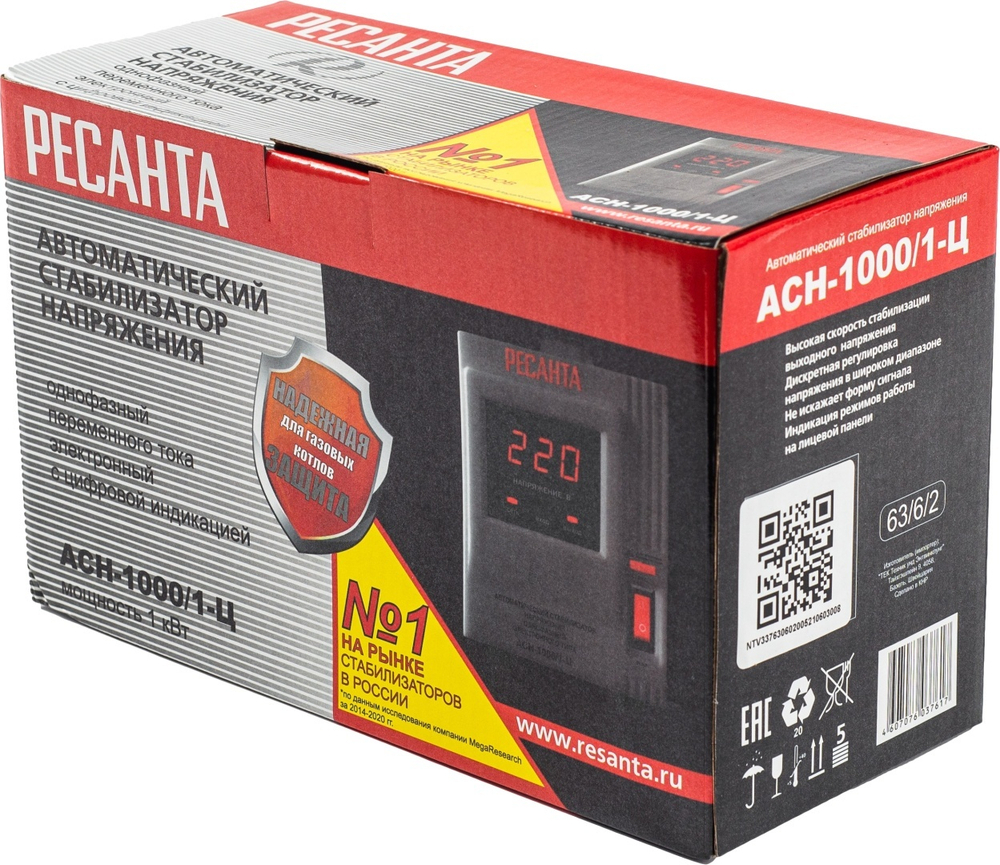 Стабилизатор напряжения Ресанта АСН-1000/1-Ц