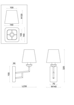 Настенный светильник (бра) Freya FR5266WL-01CH