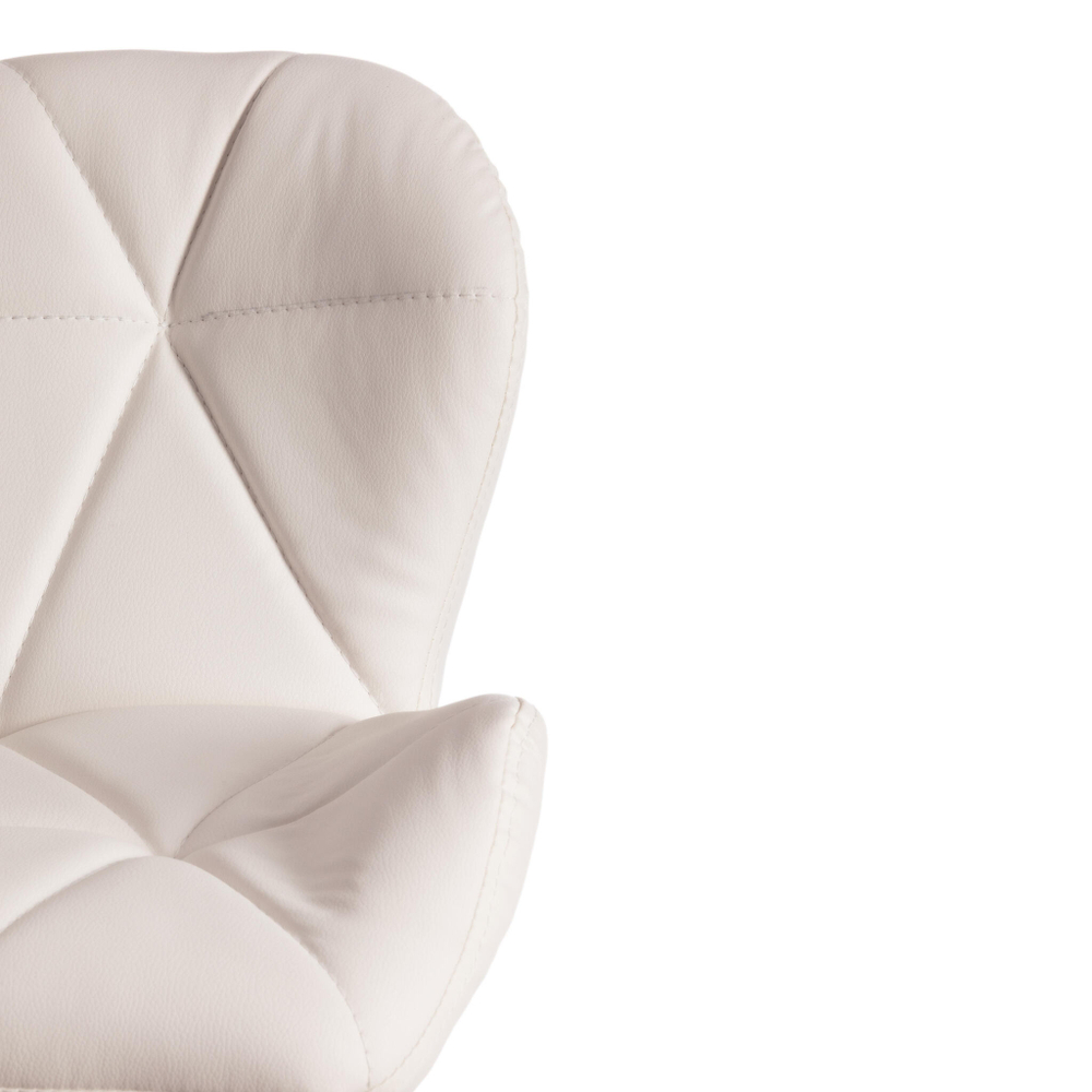 Стул барный BIAGGIO (mod. KY717) металл/экокожа, 44*50*83-103 см, белый/хром (Комплект из 2 шт.)