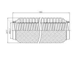 Гофра глушителя 50x190 мм InterLock UNIO EXP-50190L