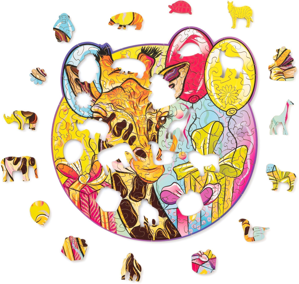 Деревянный пазл Wood Trick Грациозный Жираф (24x23 см)