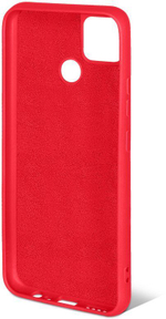 Силиконовый чехол с микрофиброй для Realme C25/C25s red DF