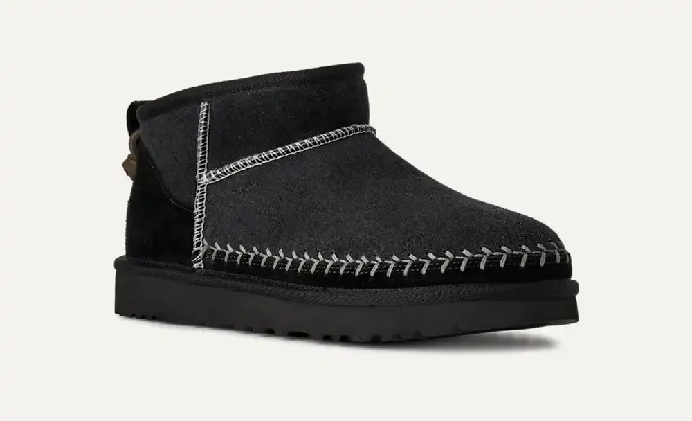 UGG Угги Classic Ultra Mini Biarritz, черный