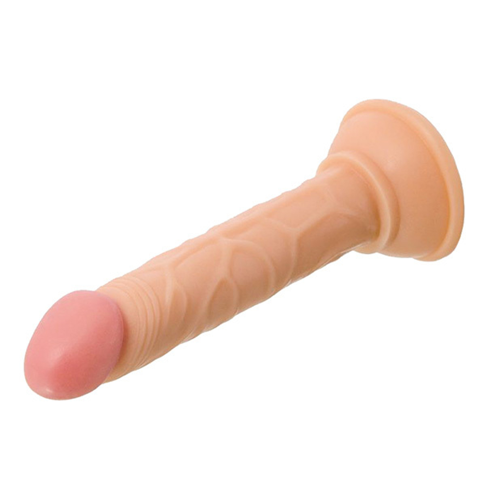 Телесный реалистичный анальный фаллоимитатор 14см на присоске ToyFa Basic 962019