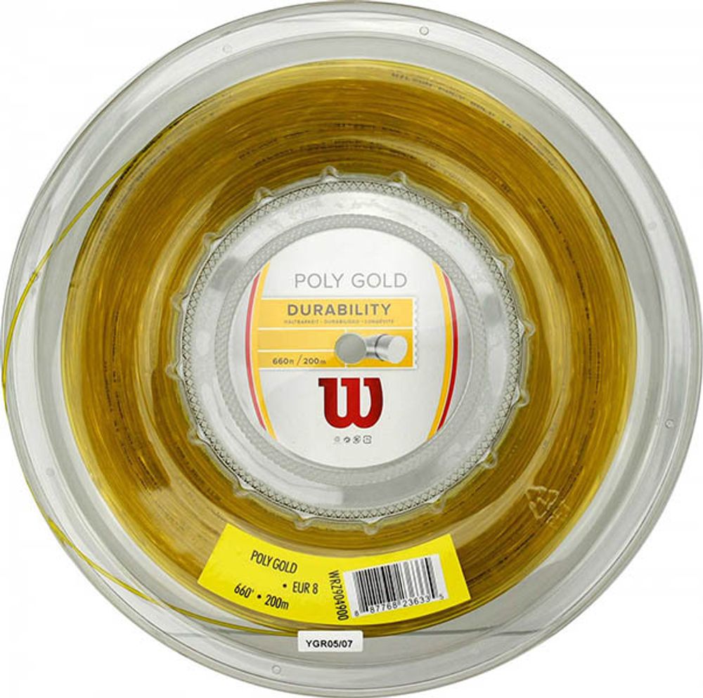 Теннисные струны Wilson Poly Gold (200 m) - gold