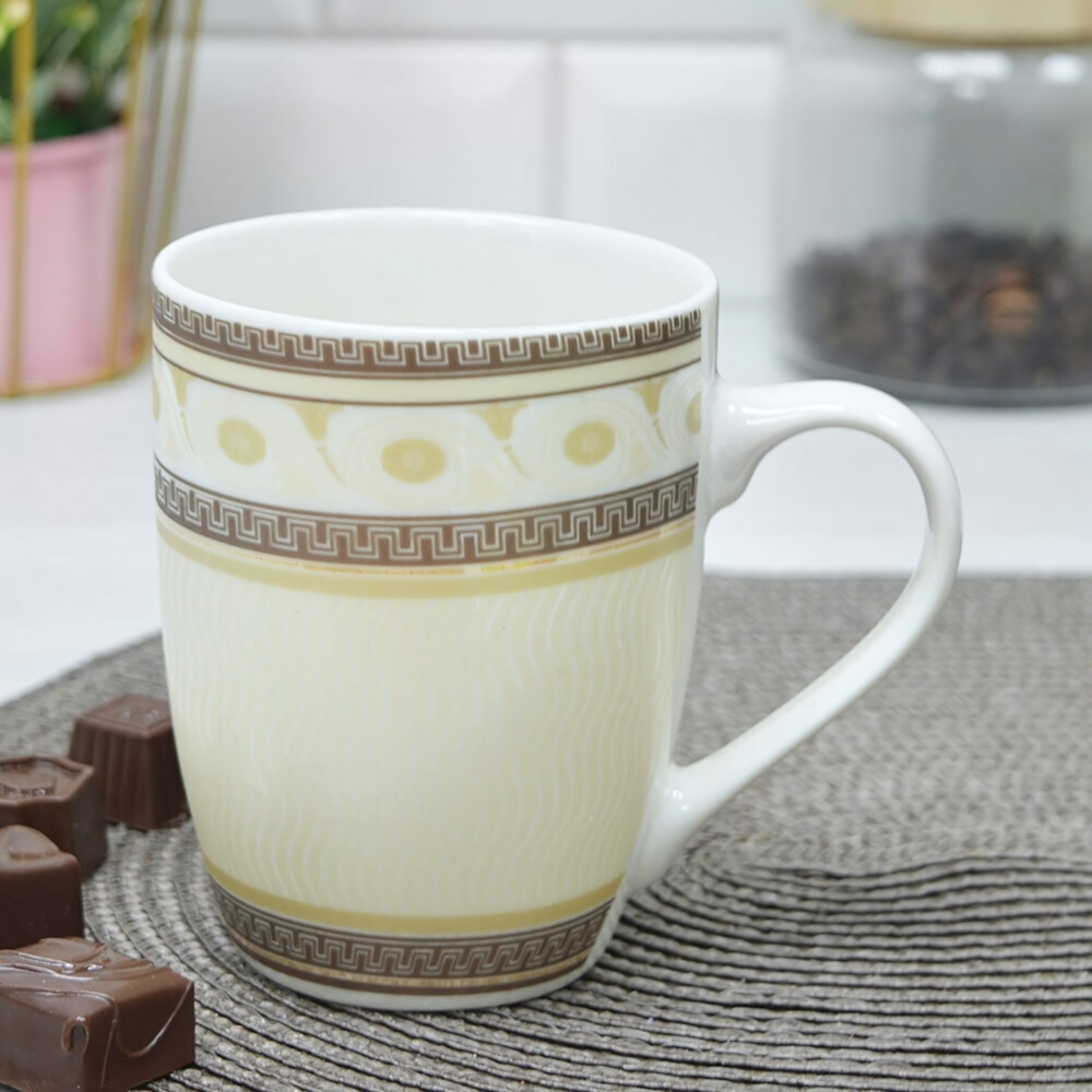 Кружка 350мл керамическая, цвет в ассортименте, NN-1008342