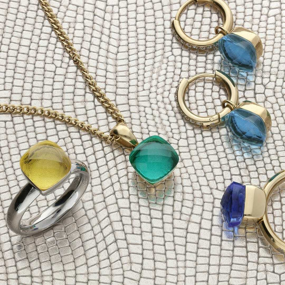 Серьги Qudo Firenze sapphire 300299 BL/RG