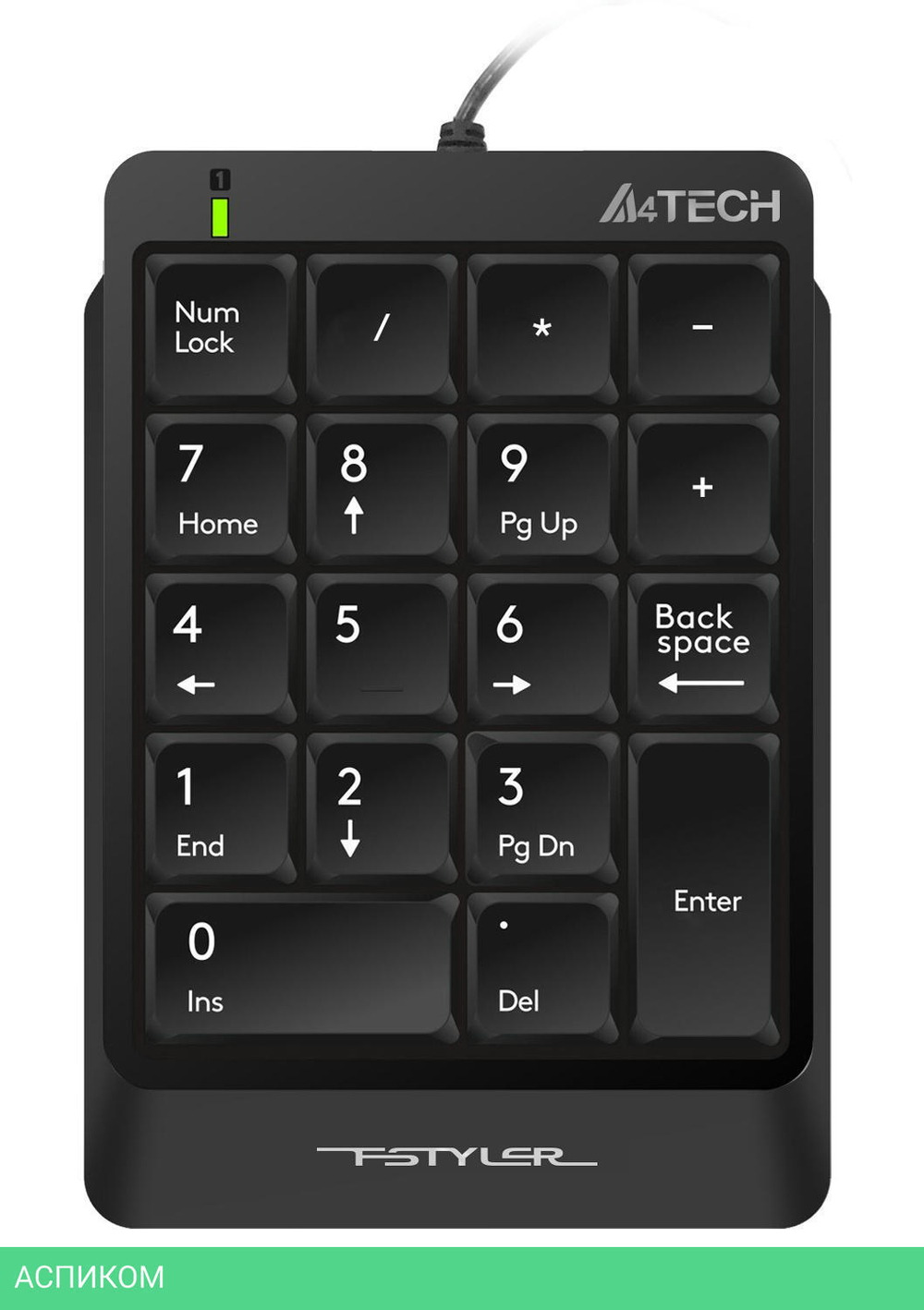 Цифровой блок A4Tech Fstyler черный (FK13P)