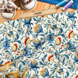 Ткань премиум шелк искусственный Армани сказочный орнамент