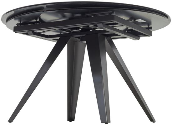 Стол AKSEL 130 цвет Mona Lisa Cерый мрамор, керамика, / Темно-серый каркас