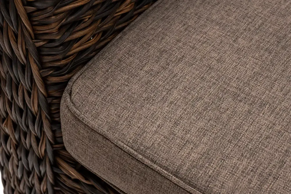 "Капучино" кресло из искусственного ротанга (гиацинт), цвет коричневый