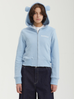 Женская Толстовка Bear Ear Zipup Crop Babyblue