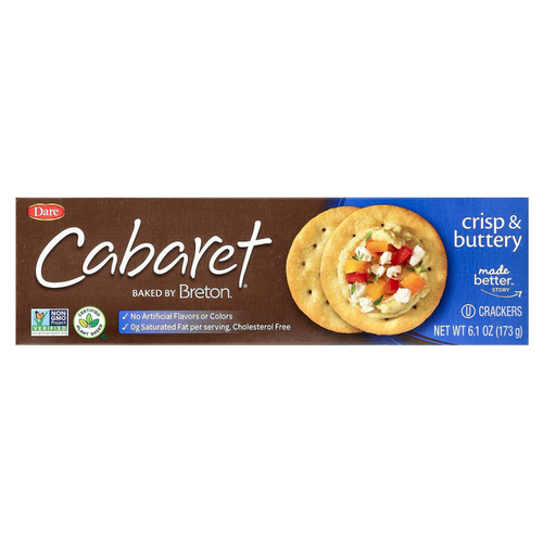 Breton Original Crackers, Cabaret®, крекеры, хрустящие и масляные, 173 г (6,1 унции)