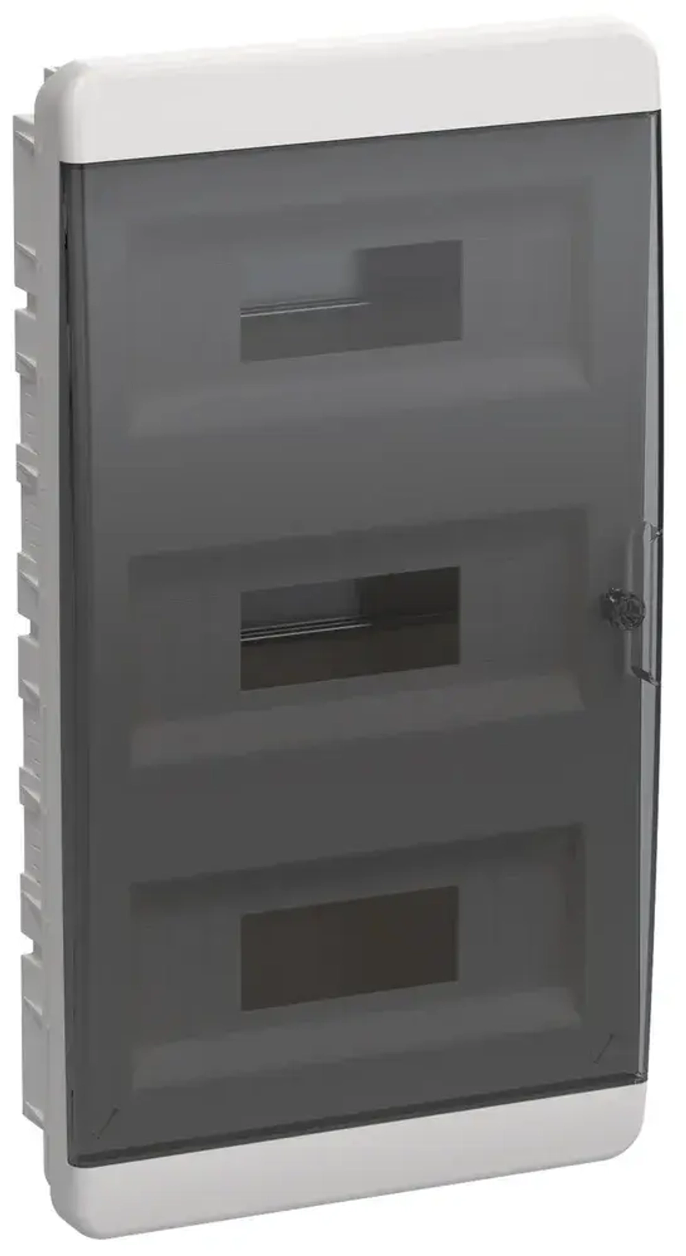 Щиток электрический для автоматов 36мод встраиваемый белый черная прозрачная дверь IP41 IEK TEKFOR