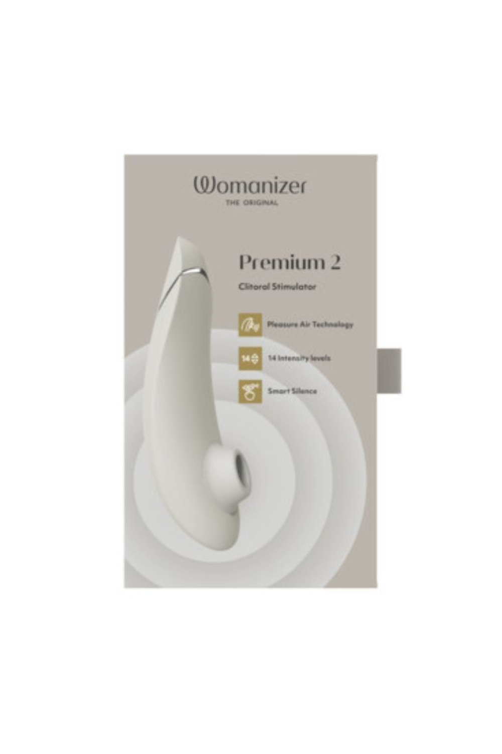 Womanizer Premium 2 - Бесконтактный клиторальный стимулятор, бежевый