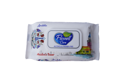 САЛФЕТКИ ВЛАЖНЫЕ FLOVELL CARE ANATOLIA С КРЫШКОЙ 54ШТ