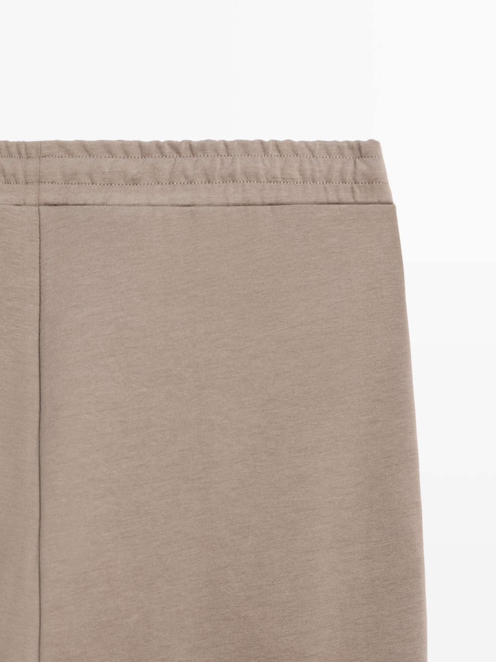 Massimo Dutti Спортивные брюки-джоггеры из смесовой хлопковой ткани, хаки