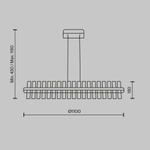 Подвесной светильник Maytoni MOD173PL-L48BS3K