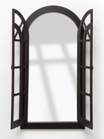 Зеркало на стену интерьерное в раме, фальш-окно "Окно-арка" 77*43 см Elenadecor