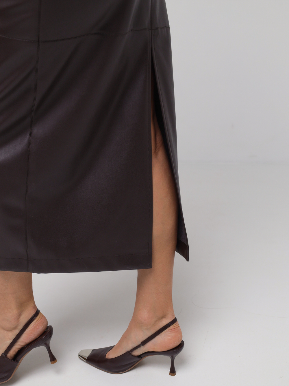 Юбка из экокожи