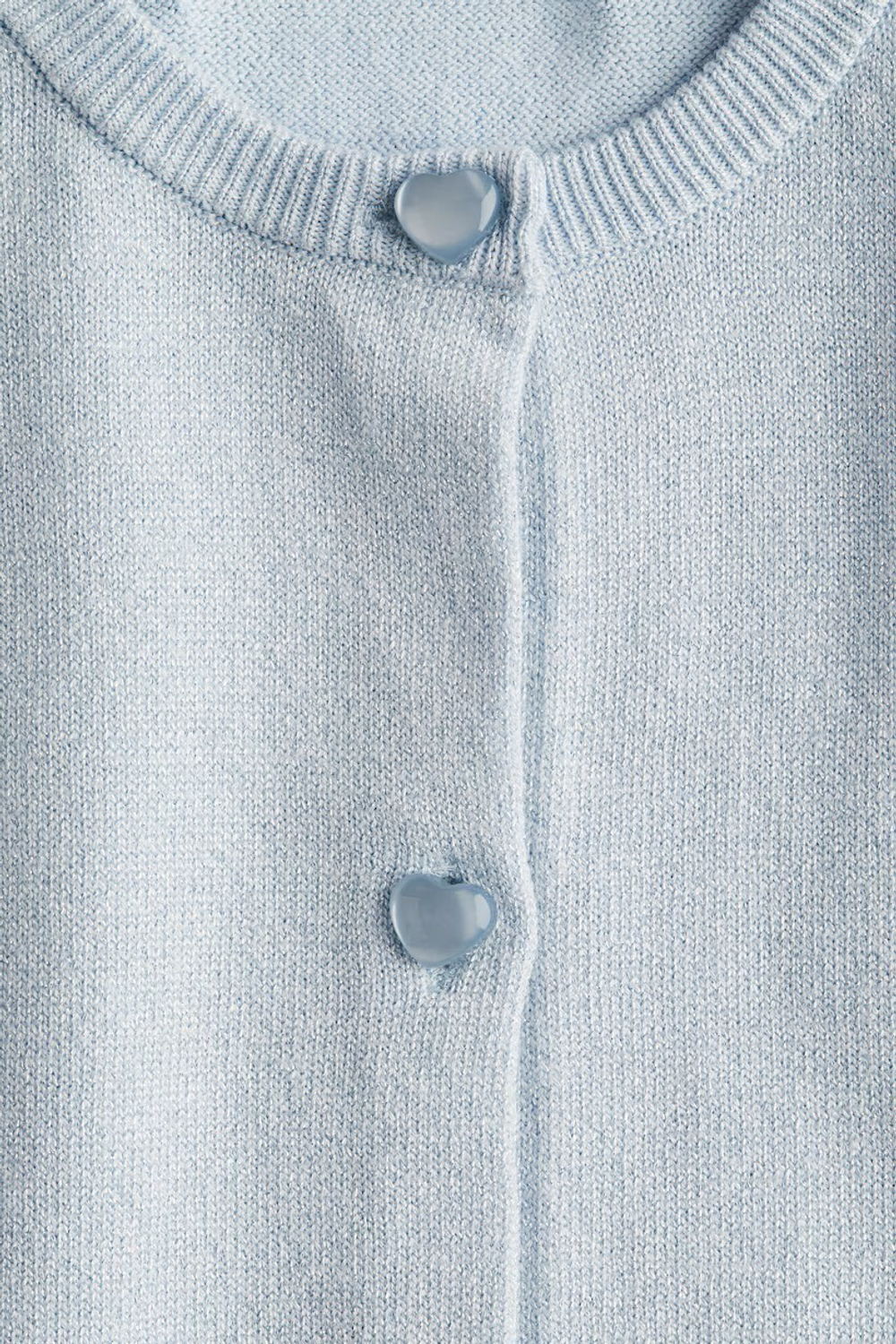 H&M Кардиган из тонкого трикотажа с люрексом, светло-голубой