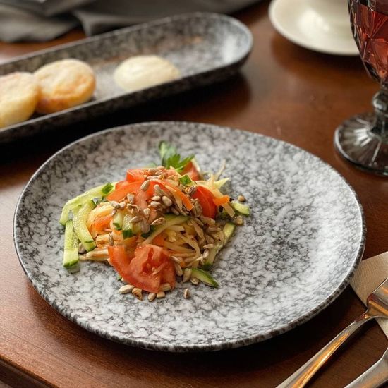 «Чёрный оникс» Блюдо для подачи , 25,5х23х3 см