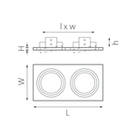 i8260606 Светильник INTERO 111 Double QUADRO (217826+217906+217906)