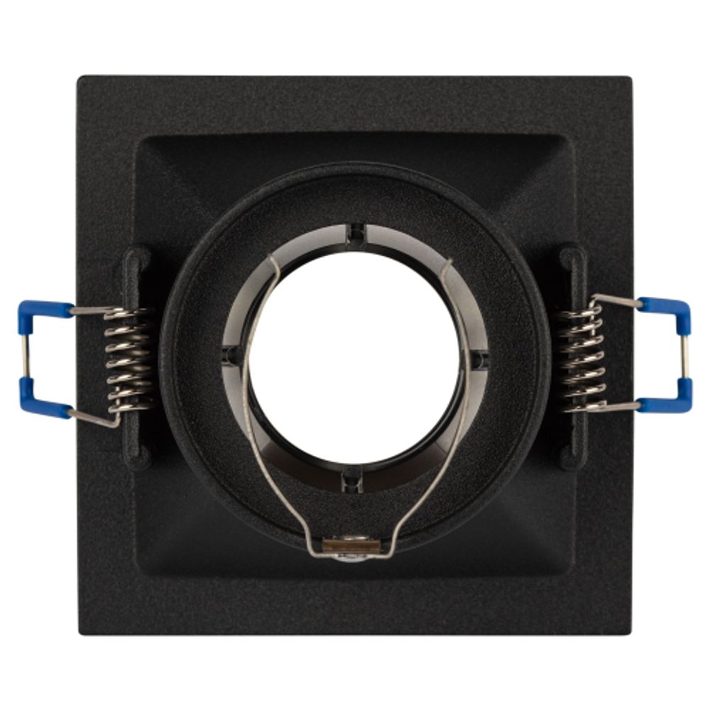 Светильник встраиваемый декоративный ЭРА KL102 BK/CH под лампу MR16 GU5.3 черный/хром | Декоративные встраиваемые светильники