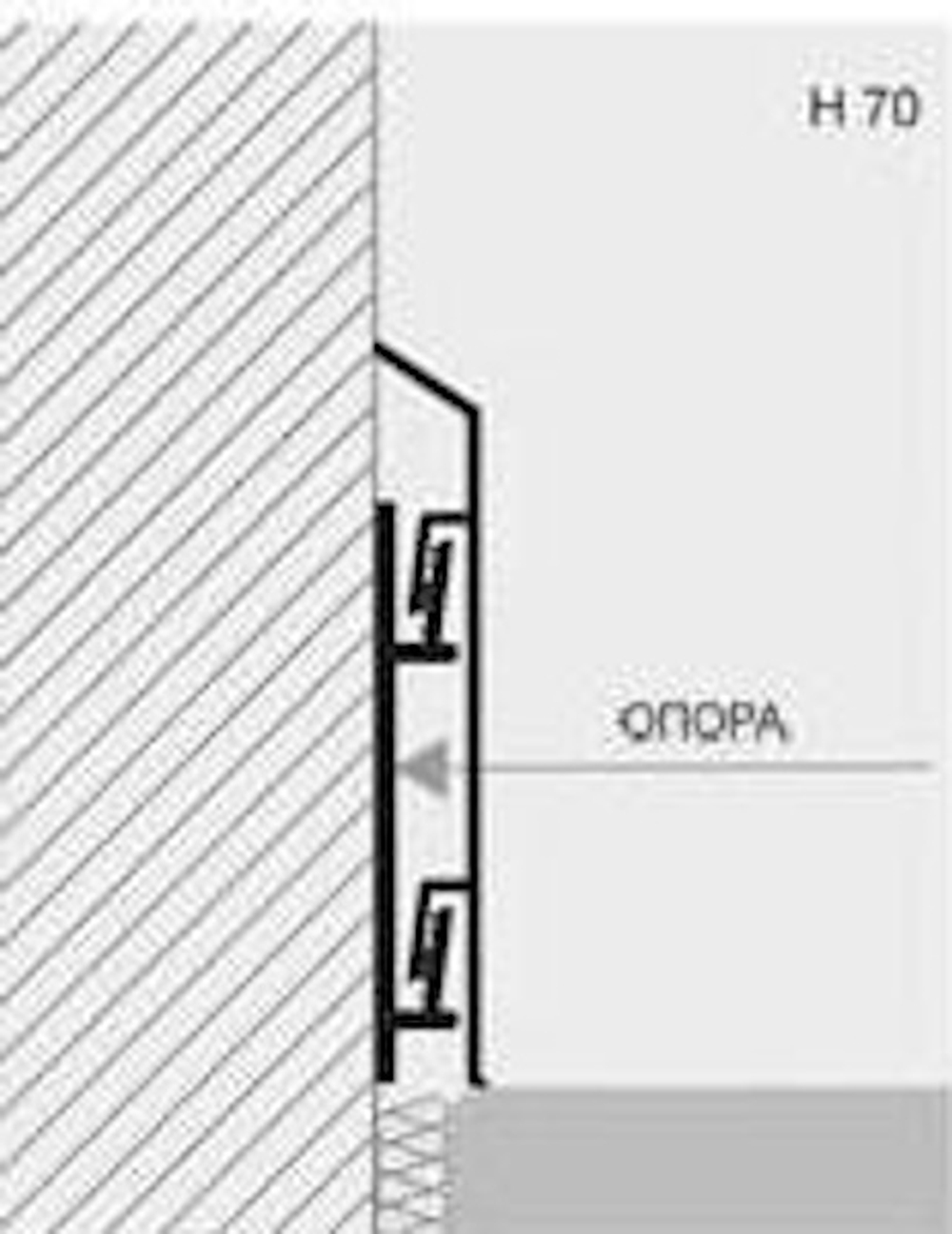 Алюминиевый плинтус c кабель-каналом с клипсой титан