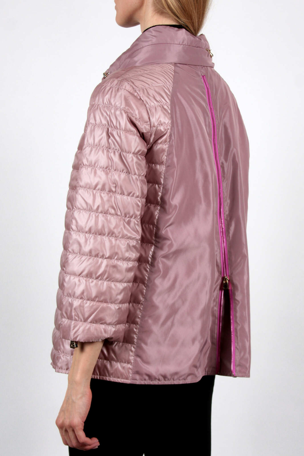 Куртка жен DIEGO M 601 пудровая двусторонняя