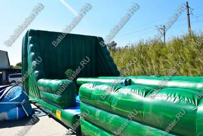 Коммерческий надувной батут-горка "Тропический спуск", 21*6*11 м.