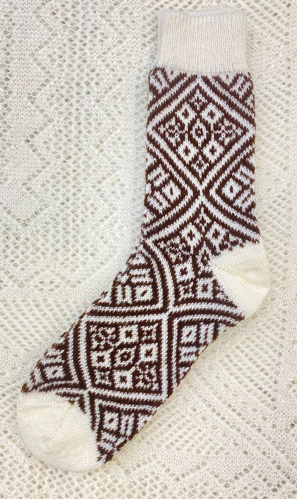 Носки пуховые Н206-02/13 коричневый