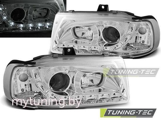 Передние фары Seat Cordoba 1/Ibiza 2/VW Polo 3 daylight chrome