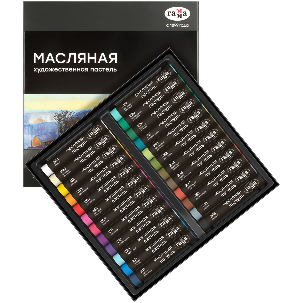 Пастель масляная Гамма, 24 цвета, картон. упаковка 5042324