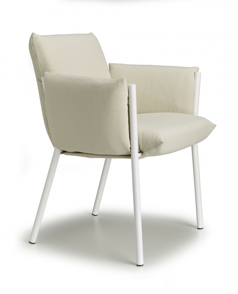 Кресло металлическое c подушками Scab Design Brezza, лен, слоновая кость