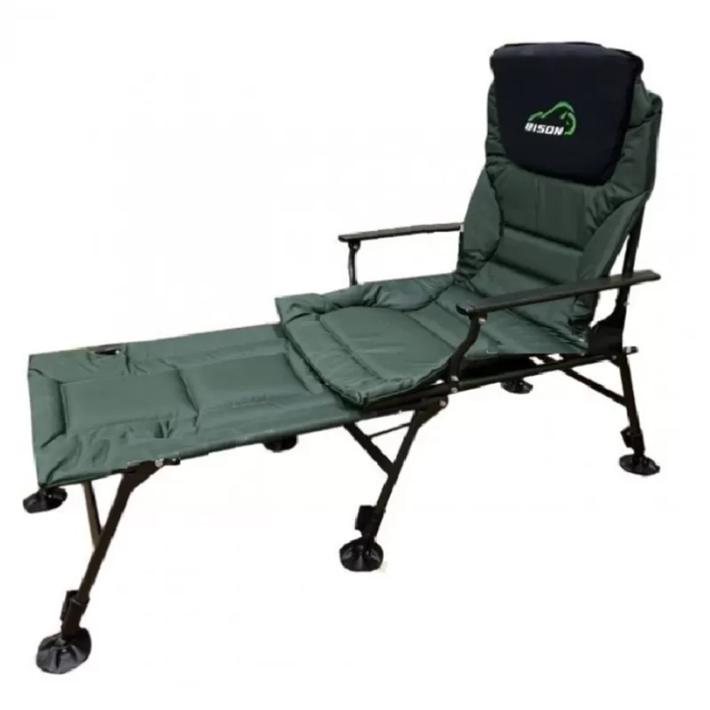 Кресло карповое складное Bison HBA-1009S с подставкой для ног