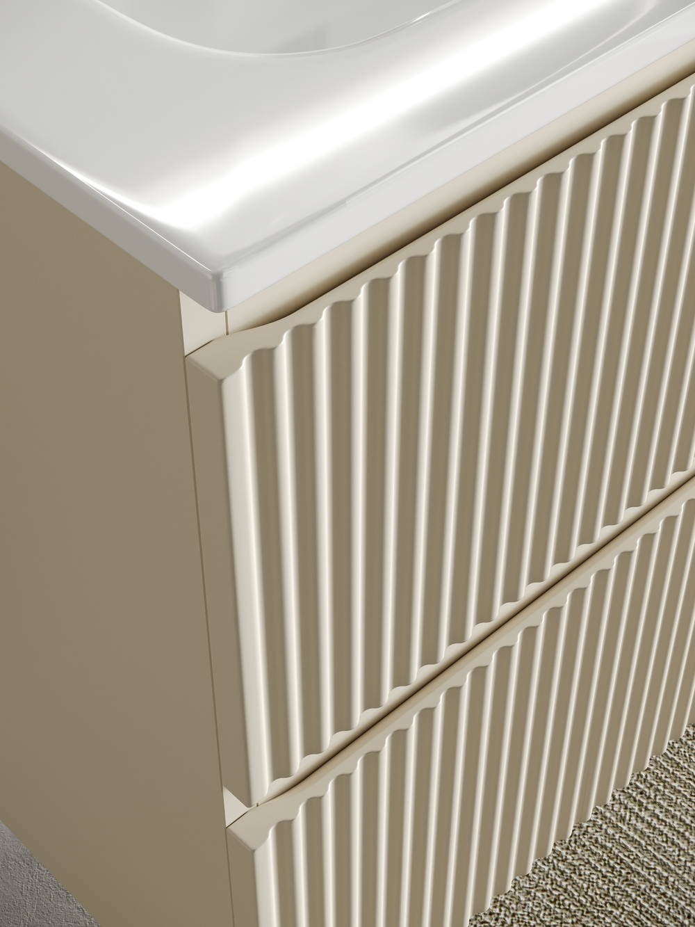 Тумба с раковиной Sancos Snob R 80 см SNR80CE beige soft