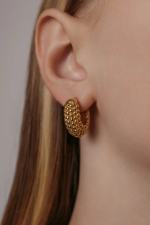 Серьги "Ёжики" в золочении