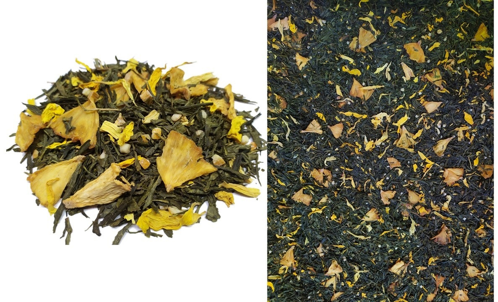 7791D Чай зеленый ароматизированный ЭЛИТНАЯ коллекция "Ананасы Шампань"