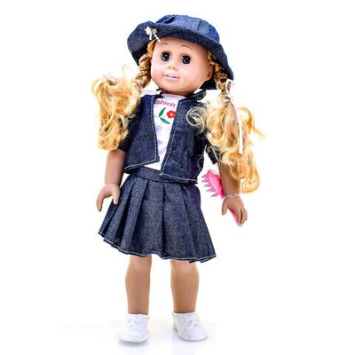 Кукла классич. KING TIME "Девчонка в шляпке" (45 см, аксесс.)