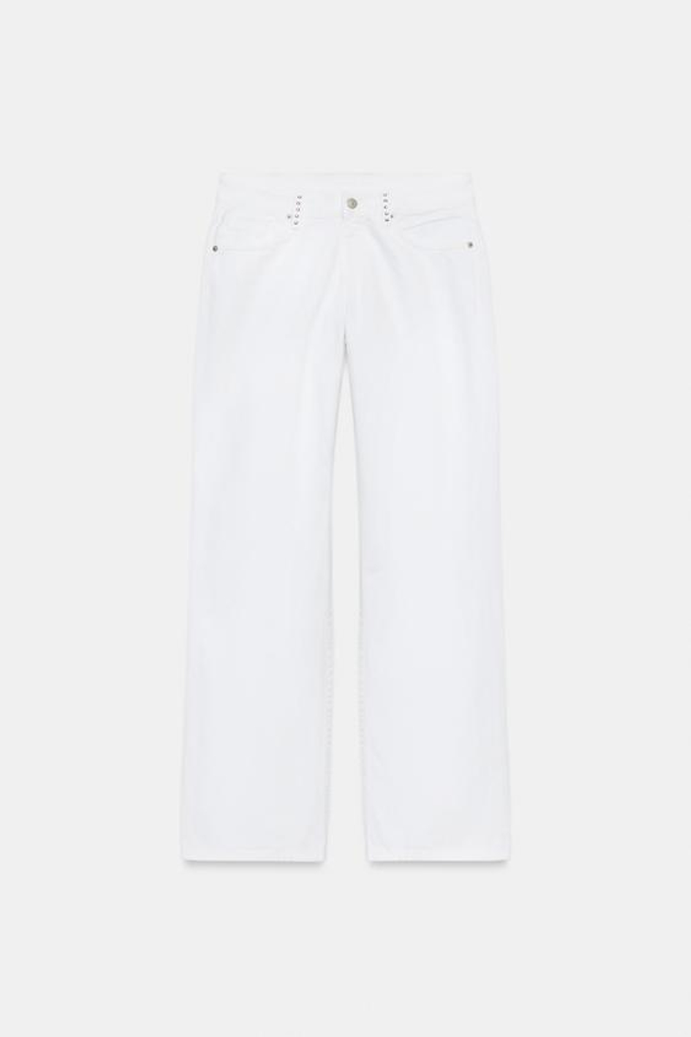 ZARA ДЖИНСЫ ZW COLLECTION LOOSE BARREL СО СРЕДНЕЙ ПОСАДКОЙ, БЕЛЫЙ