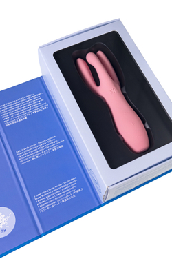Вибростимулятор Satisfyer Threesome 3, силикон, розовый, 14 см